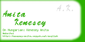 anita kenesey business card